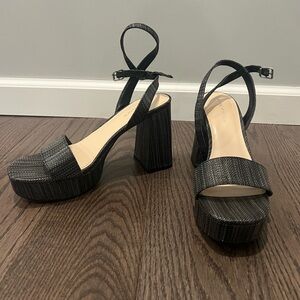Marc Fisher Black Platform Sandals
